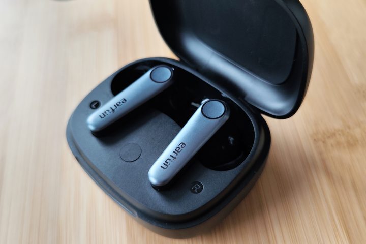 Earfun Air Pro 3 in charging case.