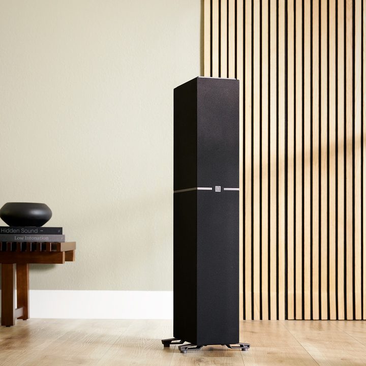 The Definitive Technology Dymension Series DM40 tower speaker.