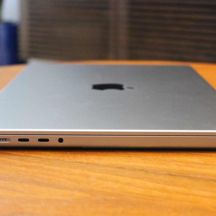 The ports on the MacBook Pro 14-inch.