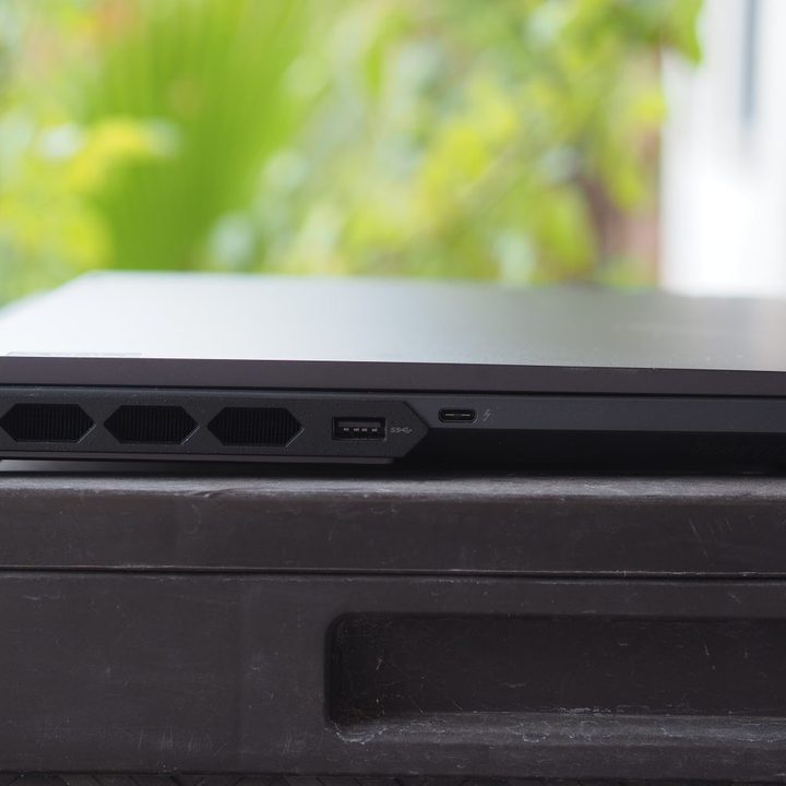 Lenovo Legion Pro 7i left edge showing ports and vents.