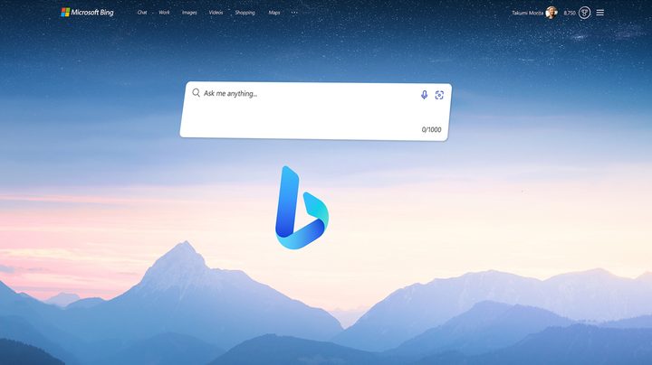 Microsoft's redesigned Bing search engine.