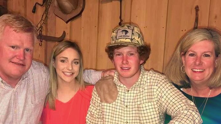Alex, Paul, and Maggie Murdaugh with Morgan Doughty in an old photo used in the Netflix docuseries Murdaugh Murders.
