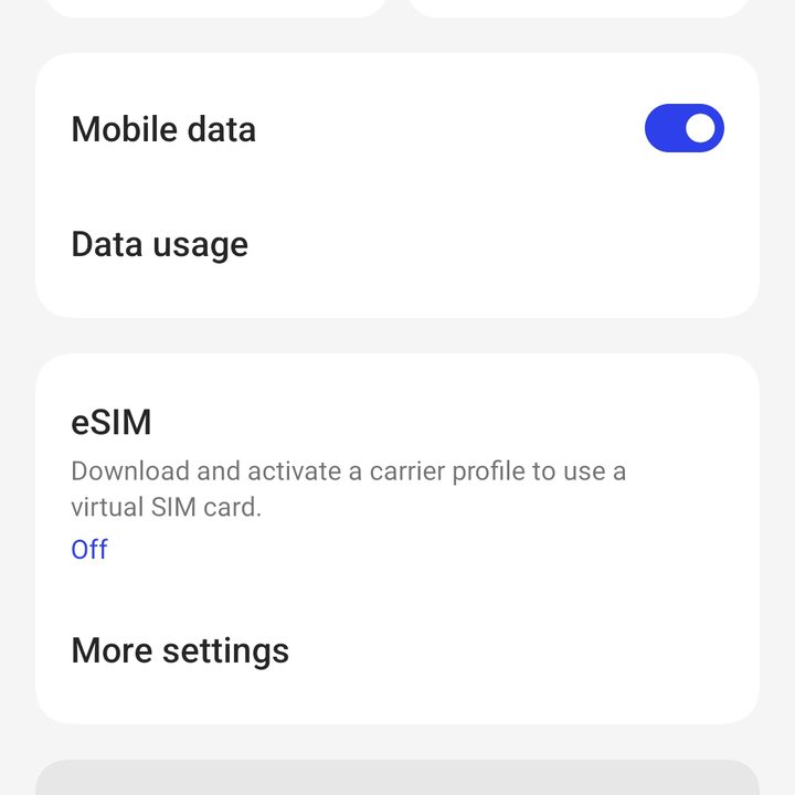 Screenshot showing the steps for setting up eSIM on a OnePlus 11.
