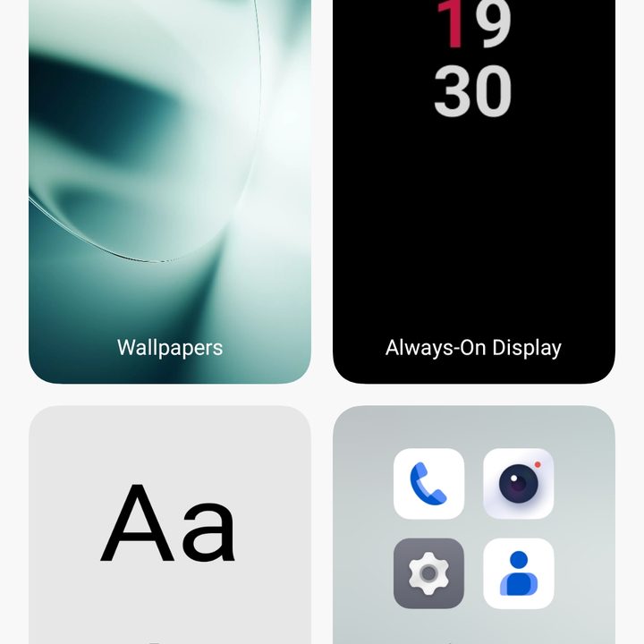 Wallpaper customization settings in OxygenOS 13.