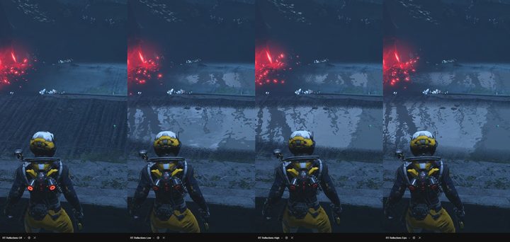Ray-traced reflections in Returnal on PC.