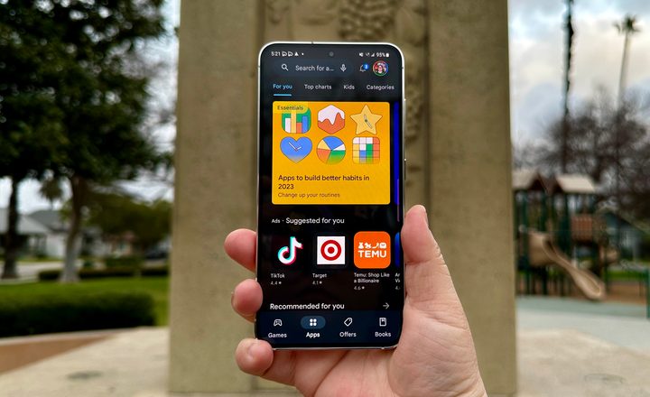 Samsung Galaxy S23 showing Google Play Store