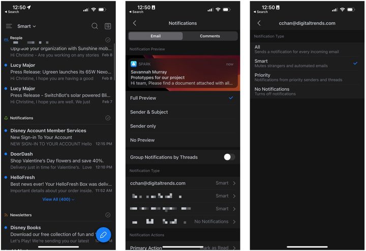 Spark Mail screenshots
