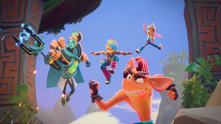 Other players attack Crash Bandicoot in Crash Team Rumble.