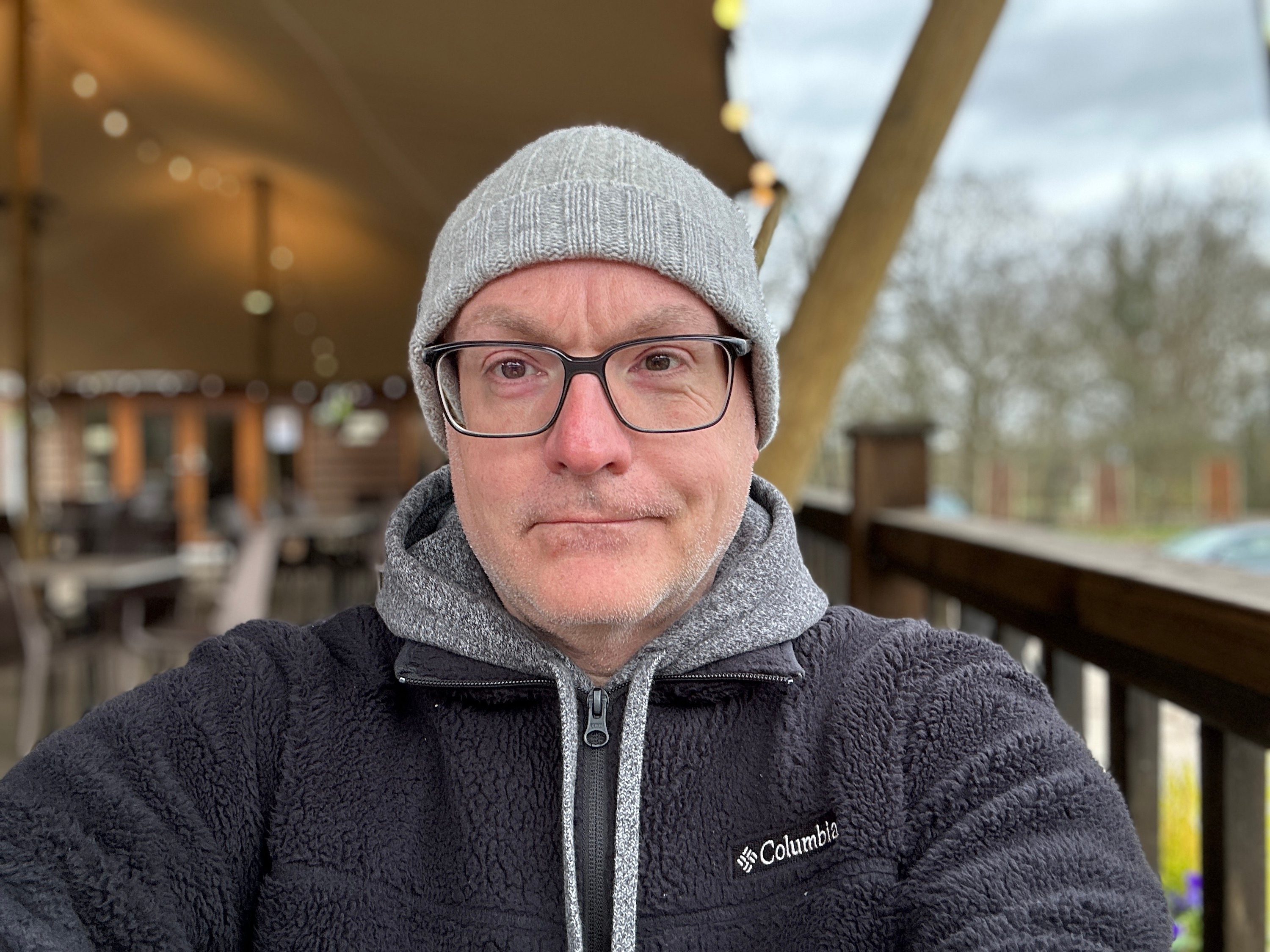 Selfie photo taken with the Apple iPhone 14 Pro.