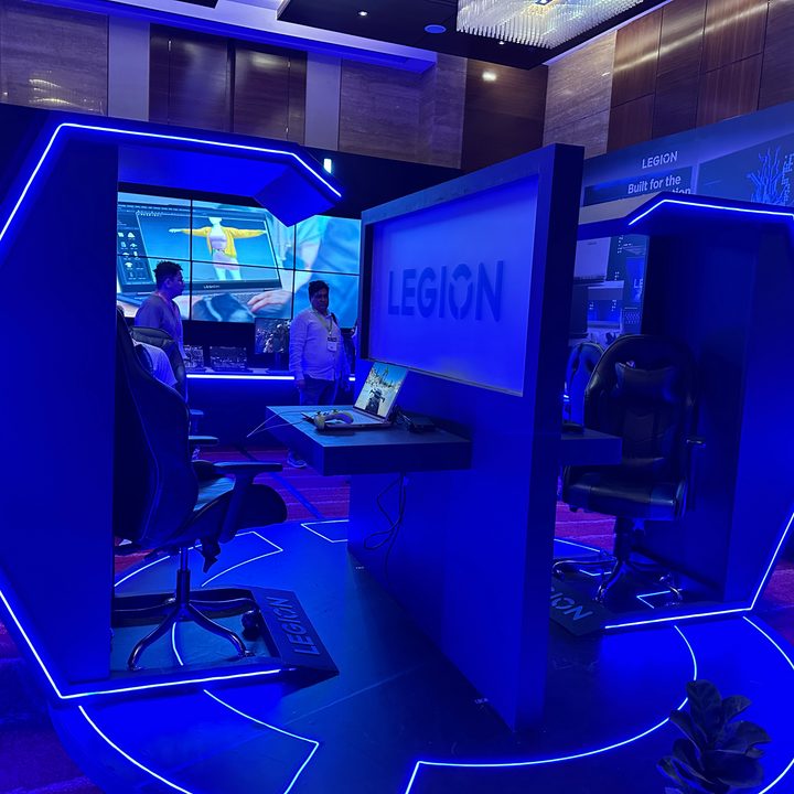 Lenovo Legion gaming station captured by iPhone 14 Pro.