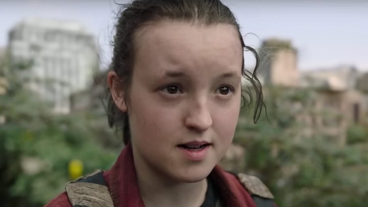 A young girl stares and looks in the Last of Us.