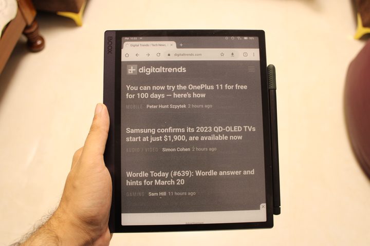 Boox Tab Ultra display,