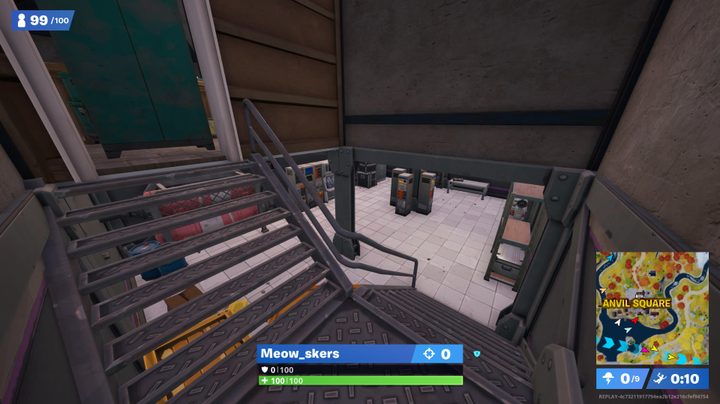 Underground area in Fortnite.
