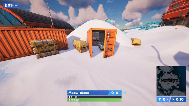 Orange container in Fortnite.