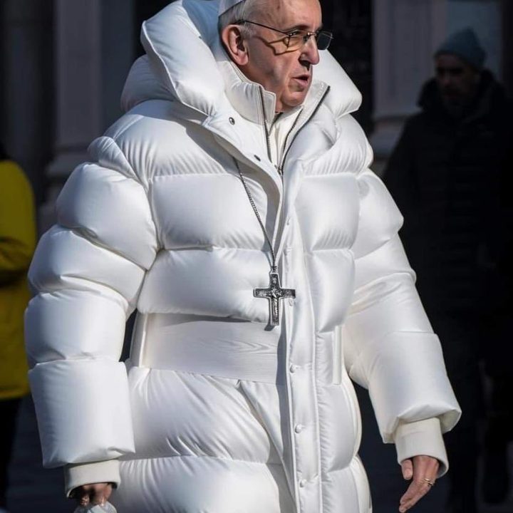 The AI-generated image of the Pope wearing a puffy coat.