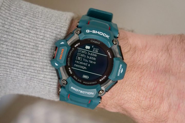 A message on the G-Shock GBD-H2000.