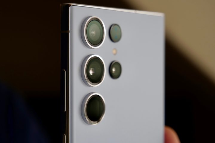The back of the Samsung Galaxy S23 Ultra, showing the camera lenses.