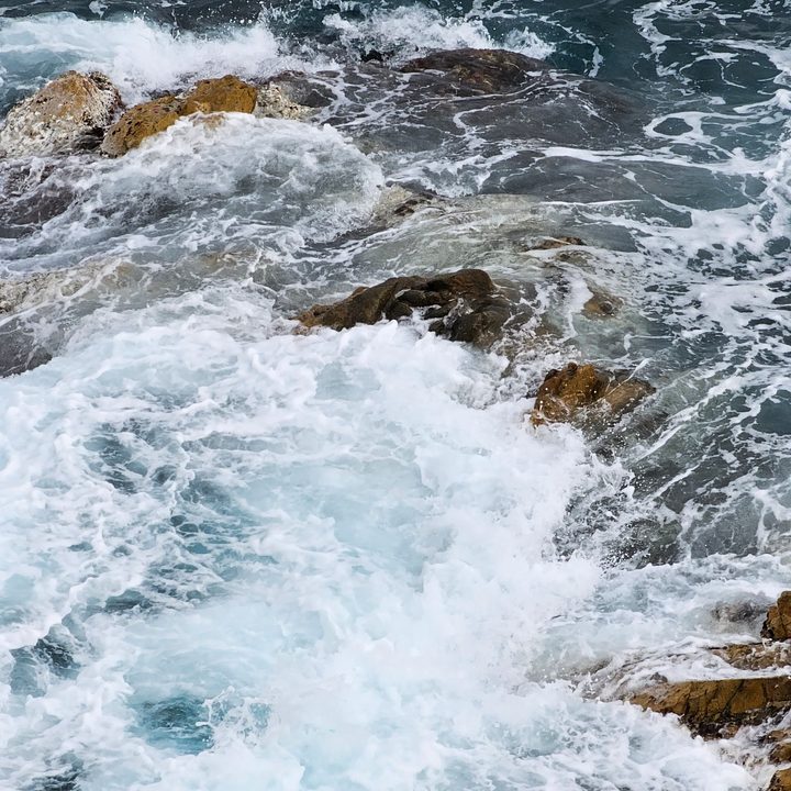 Sea by the coast.