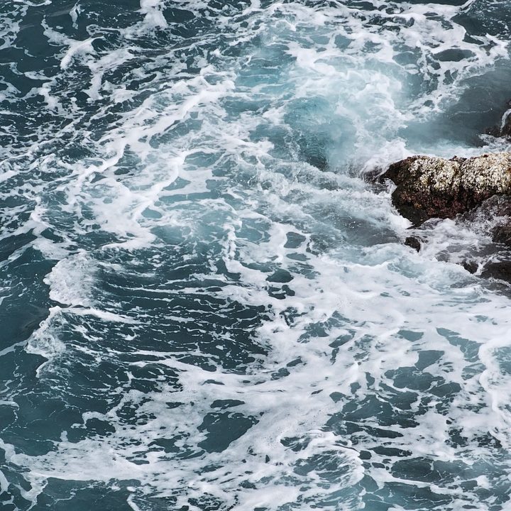 Sea by the coast.