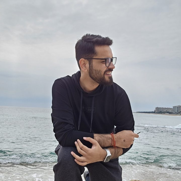 Prakhar Khanna at Costa Brava beach.