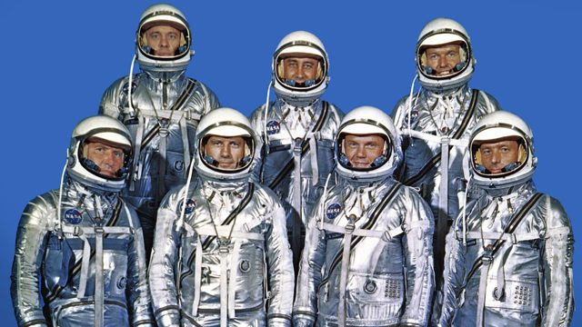 Photo featuring the astronauts included in NASA's Project Mercury program