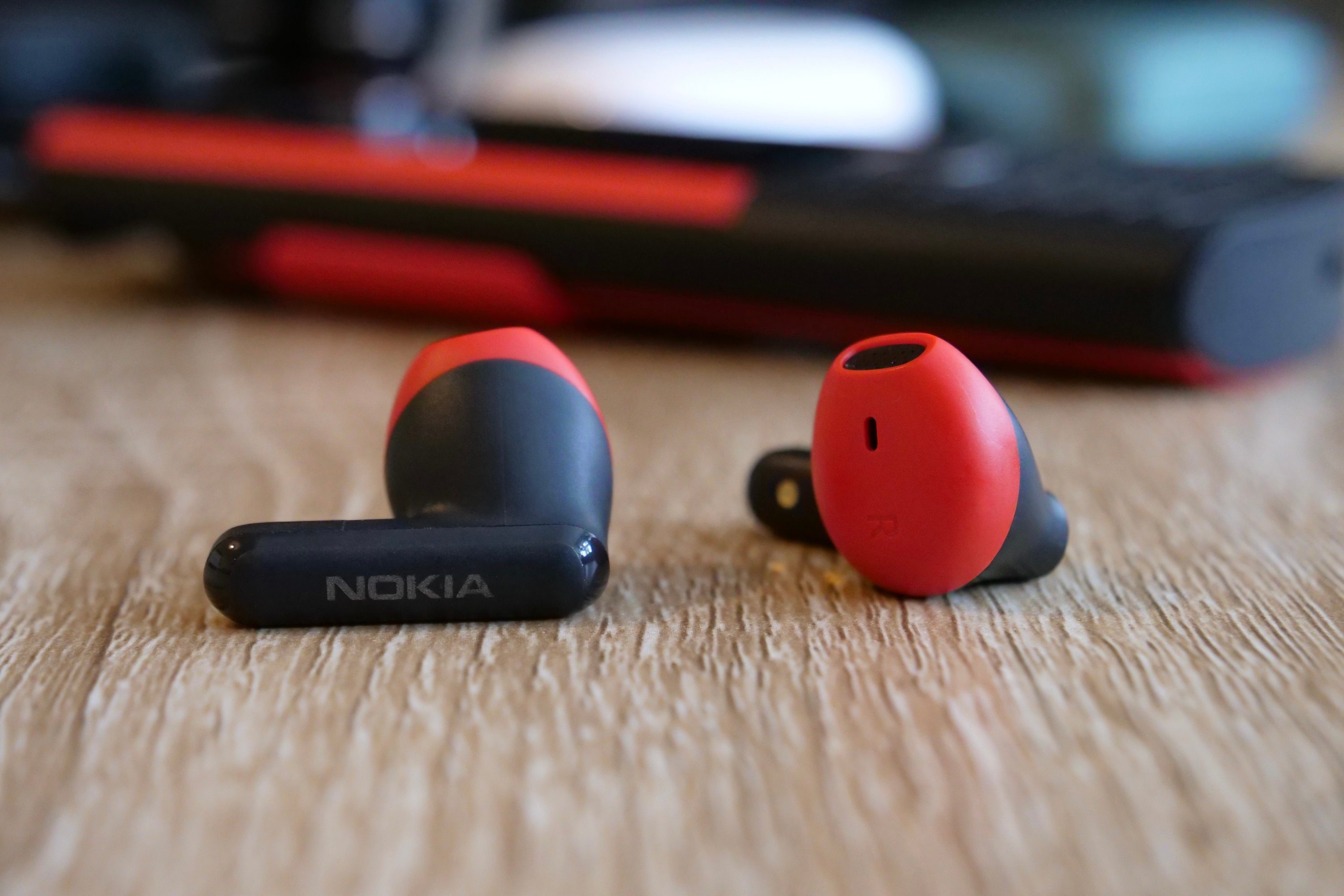 The Nokia 5710 XpressAudio's earbuds.