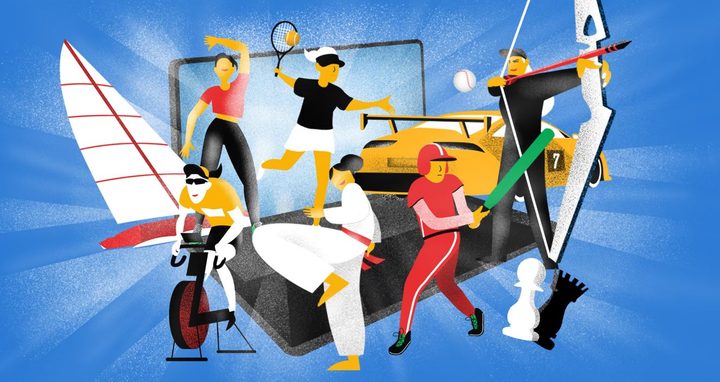 Key art for the Olympic Esports series.