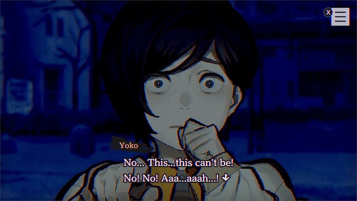 Yoko freaks out in Paranormasight: The Seven Mysteries of Honjo.