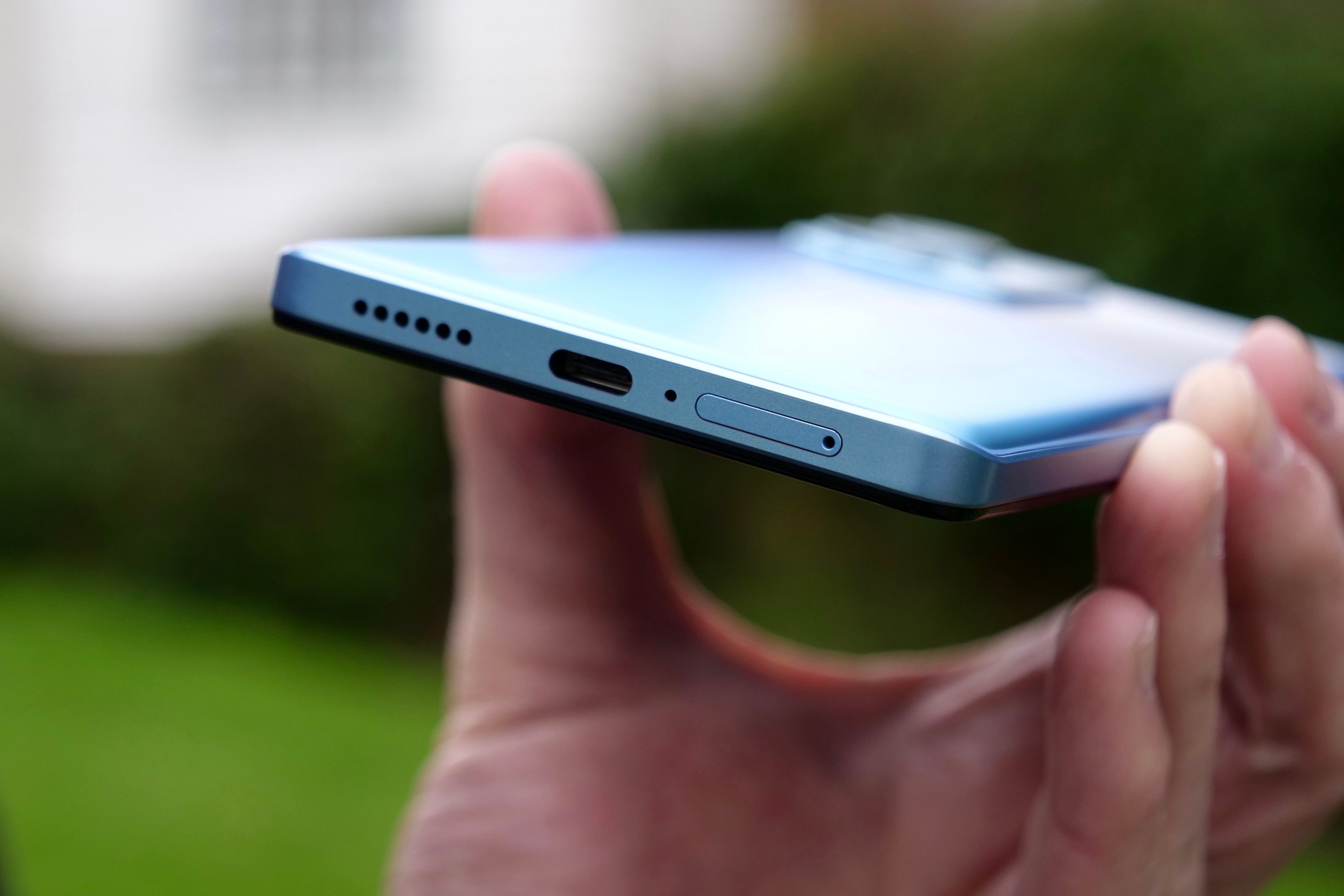 The Redmi Note 12 Pro+'s charging port.