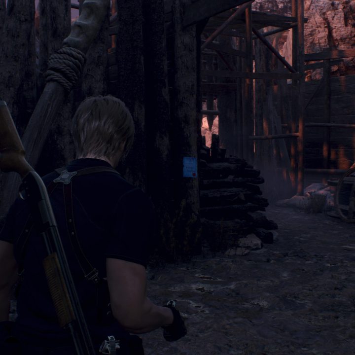Leon looks at a note