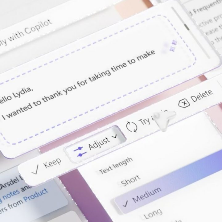 Windows and interfaces used for Microsoft Copilot.