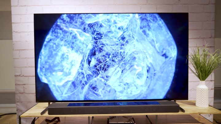 A closeup image of a crystal on a Sony X90L LCD TV.