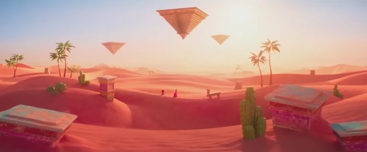 The Sand Kingdom in "The Super Mario Bros. Movie."