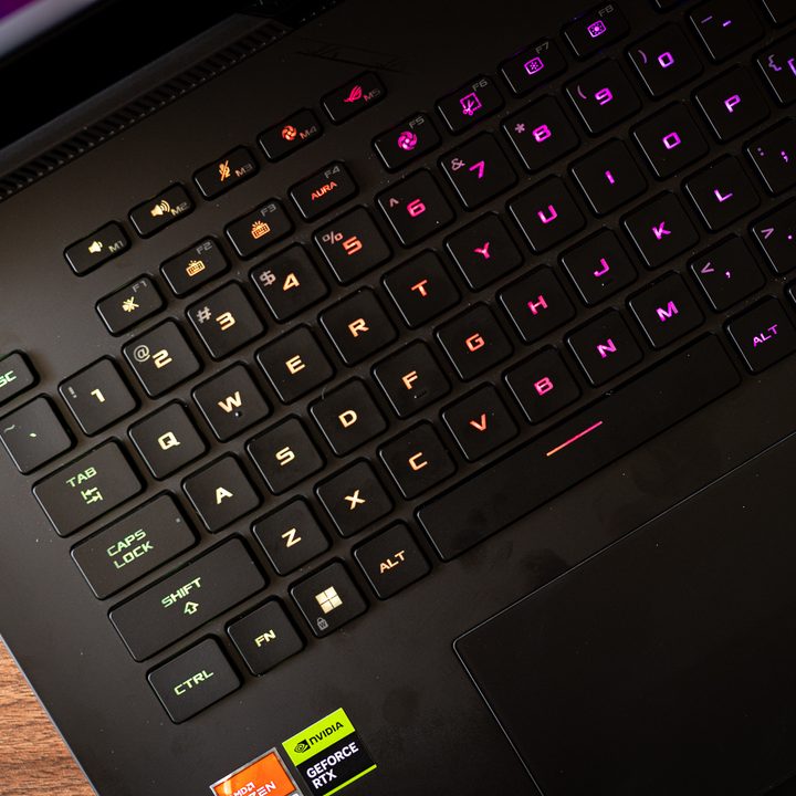 Keyboard on the Asus ROG Strix Scar 17.