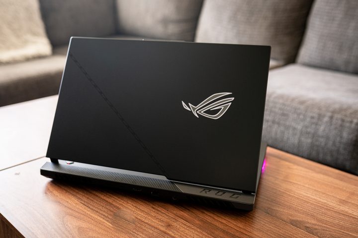 Lid on the Asus ROG Strix Scar 17.