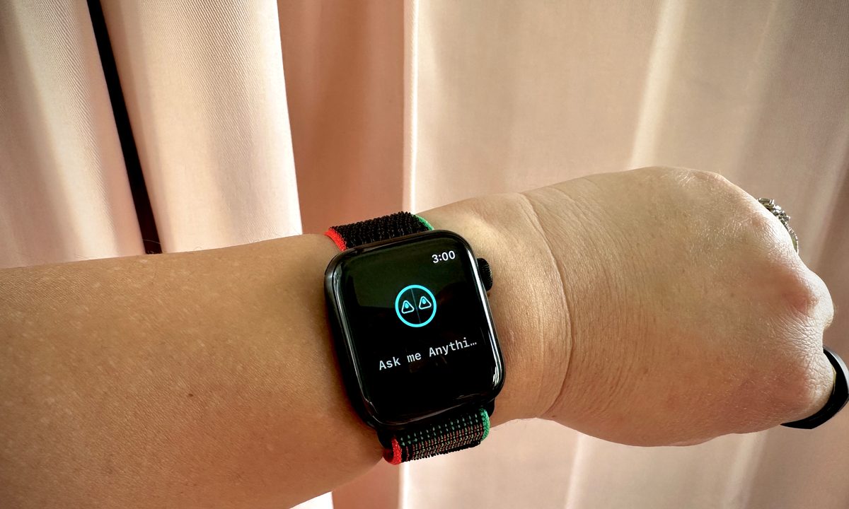 ChatGPT app on an Apple Watch