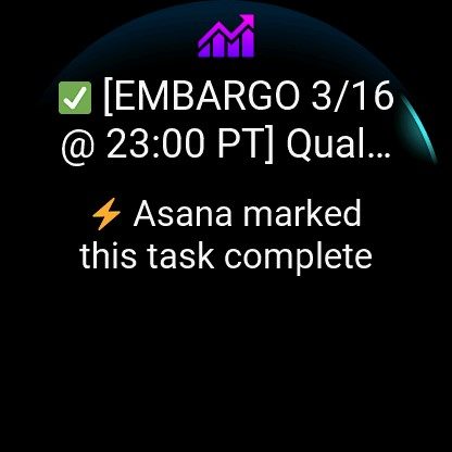 Screenshot from the Garmin Forerunner 265.