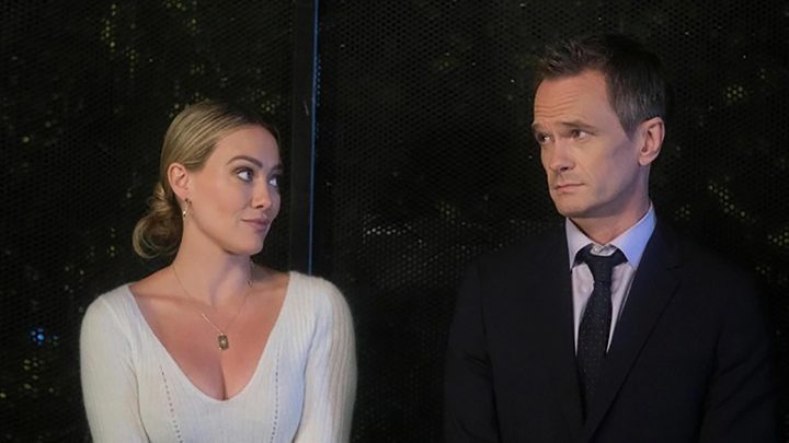 Sophie and Barney looking at one another in a scene from How I Met Your Father.