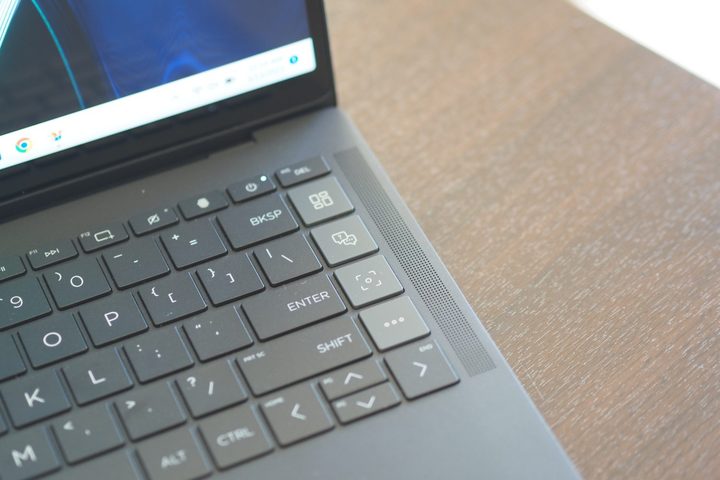 HP Dragonfly Pro top down view showing special keys.