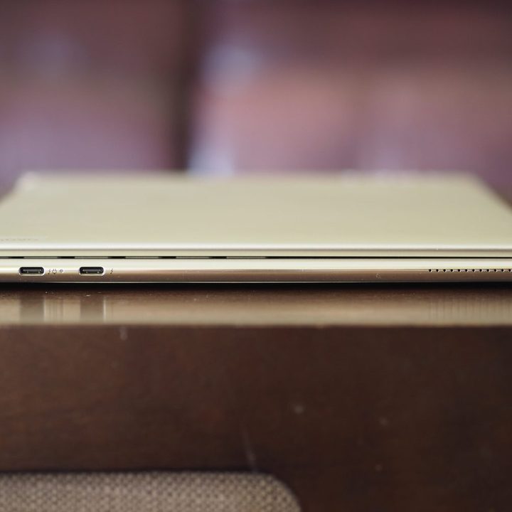 Lenovo Yoga 9i Gen 8 left side view showing ports.