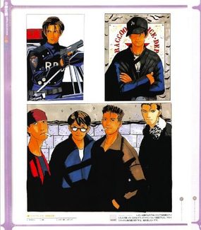 A page of a book on Capcom shows Leon S Kennedy art.