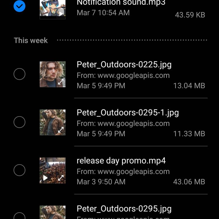 A screenshot of a file with that's being prepared to be moved.