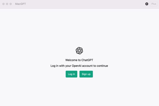 The MacGPT signup page.