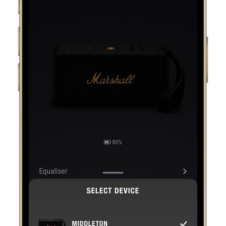 The Marshall Bluetooth app.