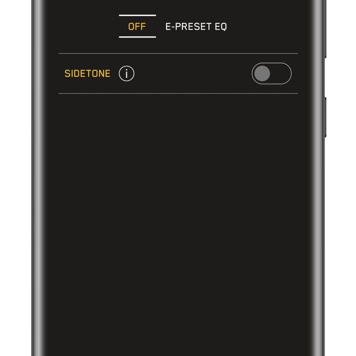 M&D app showing MH40 Wireless 2023 EQ settings.