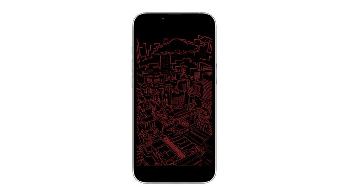 Persona 5 Tokyo line drawing wallpaper by w4y4u on reddit