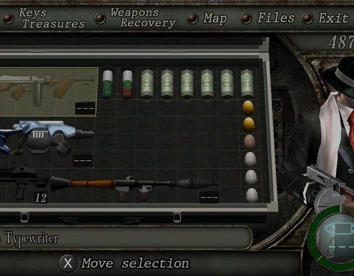 Leon S. Kennedy appears dressed up in his mobster costume.