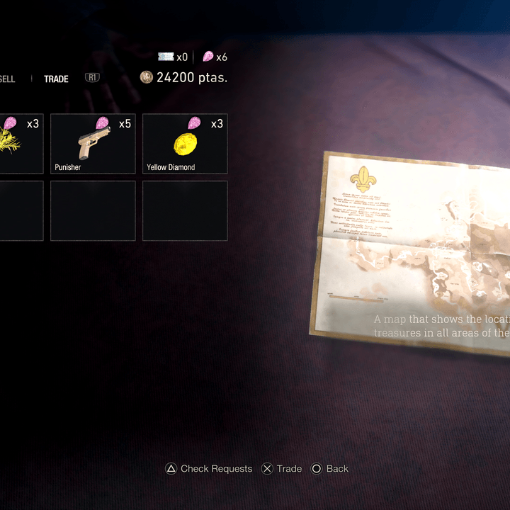 A treasure mao appears in the merchant's shop in Resident Evil 4.