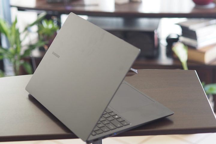 Samsung Galaxy Book3 Ultra rear view showing lid and logo.