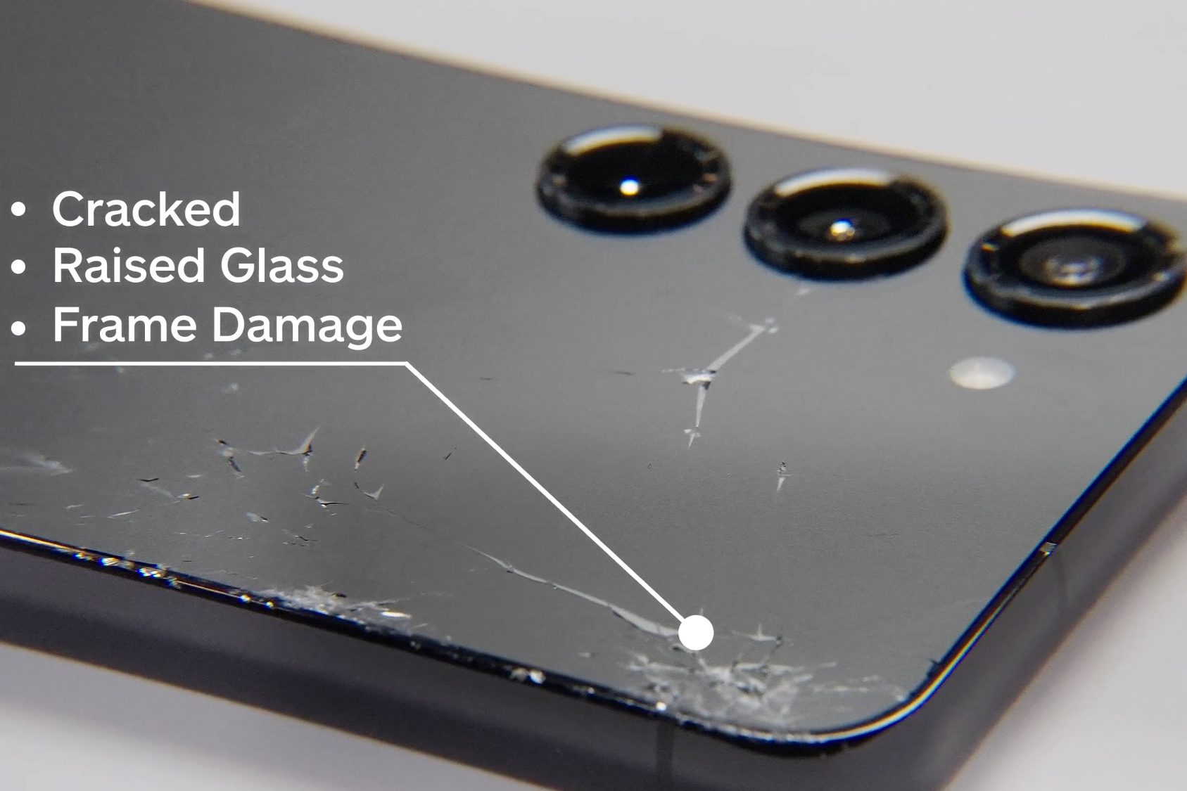 Drop test result for the Samsung Galaxy S23.